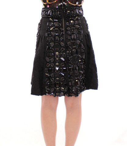 Dolce & Gabbana - Black Crystal Embellished Masterpiece Skirt