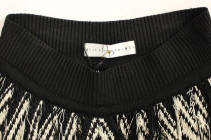 Alice Palmer - Chic Black & White Knitted Skirt