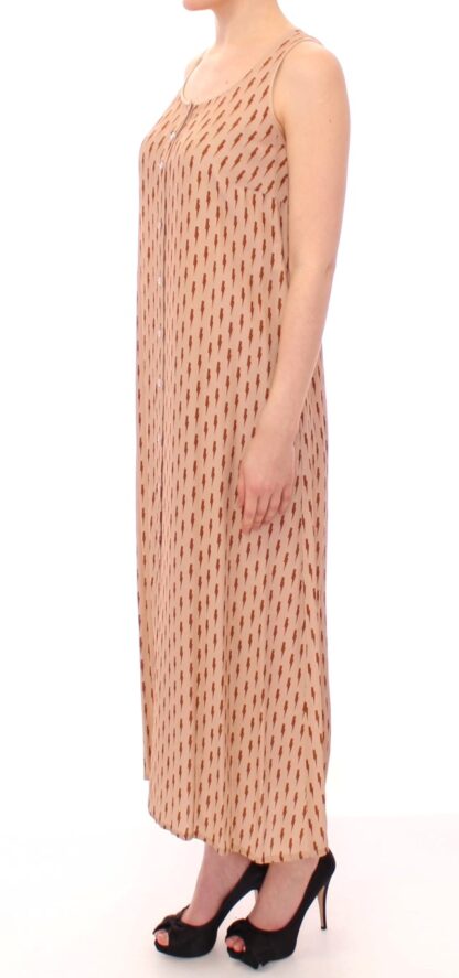 Licia Florio - Elegant Pink Full-Length Dress with Chic Detailing