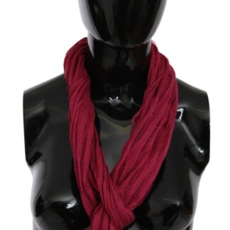 Costume National - Elegant Silk Checkered Scarf in Gray and Red