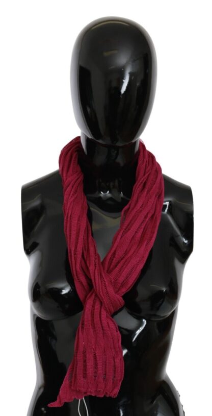 John Galliano - Bordeaux Elegance Foulard Shawl Scarf