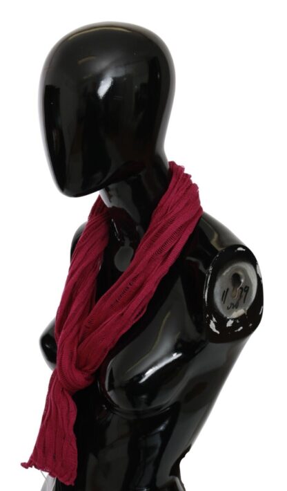 John Galliano - Bordeaux Elegance Foulard Shawl Scarf