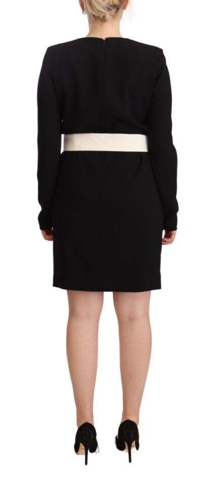 Givenchy - Elegant Black Wool Mini Dress with Belt