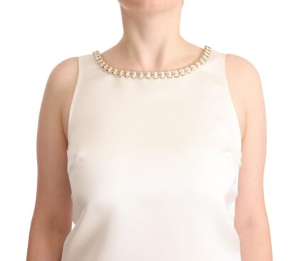 Elisabetta Franchi - Elegant Sleeveless Mini Dress with Embellished Neckline