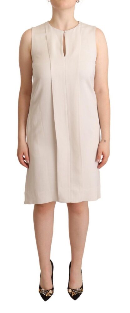 Peserico - Chic Beige Sleeveless Shift Dress