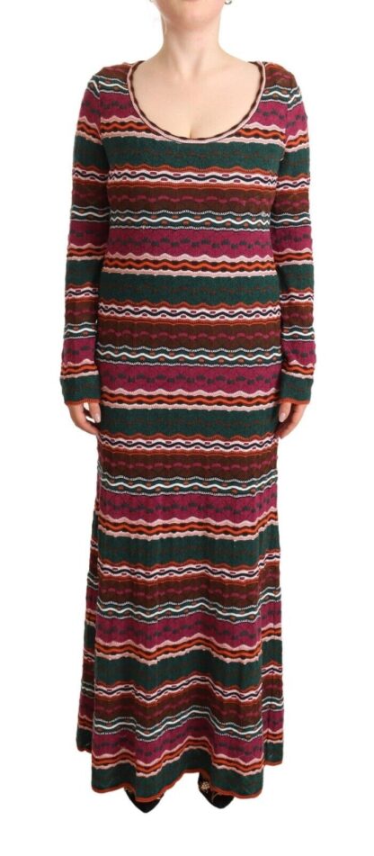 Missoni - Multicolor Striped Long Sleeve Sheath Dress