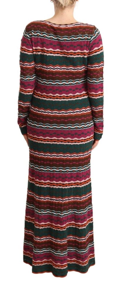 Missoni - Multicolor Striped Long Sleeve Sheath Dress