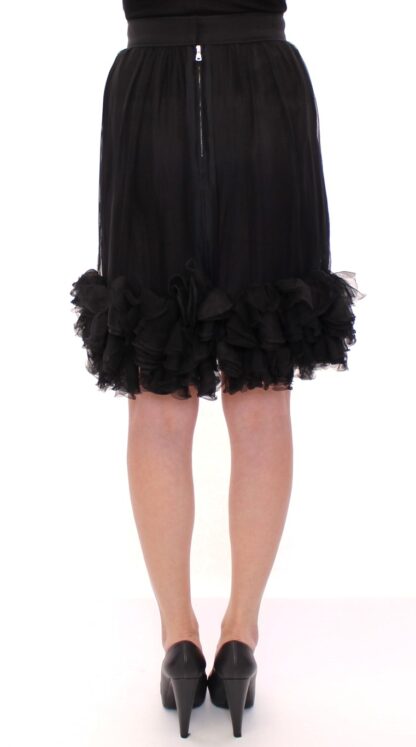 Dolce & Gabbana - Elegant Silk Black Skirt for Evenings