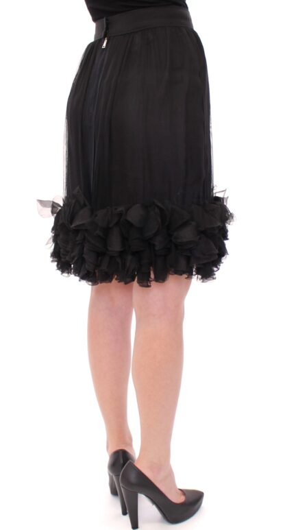 Dolce & Gabbana - Elegant Silk Black Skirt for Evenings