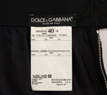 Dolce & Gabbana - Elegant Silk Black Skirt for Evenings