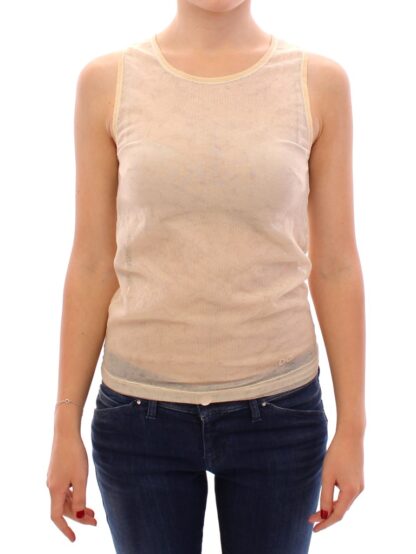 Dolce & Gabbana - Elegant Beige Tank Top Blouse