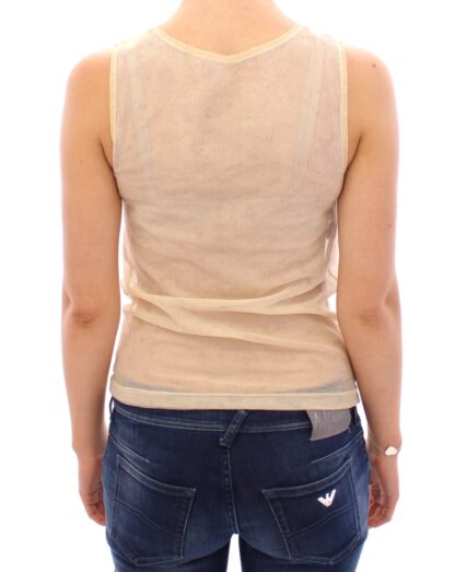 Dolce & Gabbana - Elegant Beige Tank Top Blouse