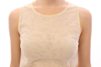 Dolce & Gabbana - Elegant Beige Tank Top Blouse