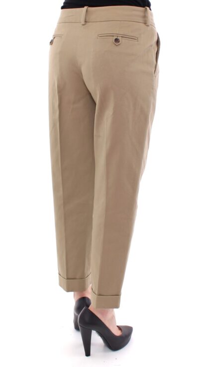 Dolce & Gabbana - Chic Beige Cotton Blend Trousers