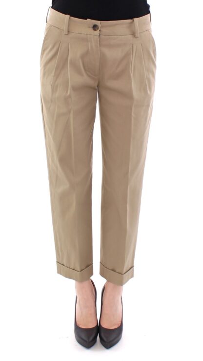 Dolce & Gabbana - Chic Beige Cotton Blend Trousers