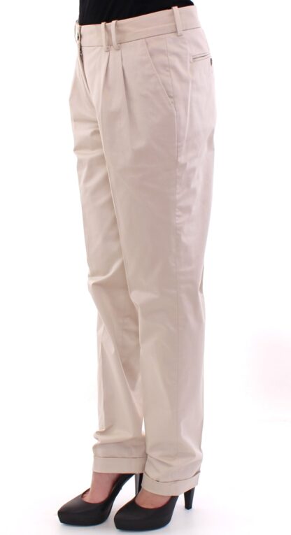 Dolce & Gabbana - Elegant Beige Regular Fit Cotton Pants