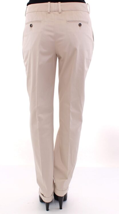 Dolce & Gabbana - Elegant Beige Regular Fit Cotton Pants