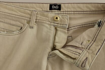 Dolce & Gabbana - Chic Beige Cotton Blend Pants