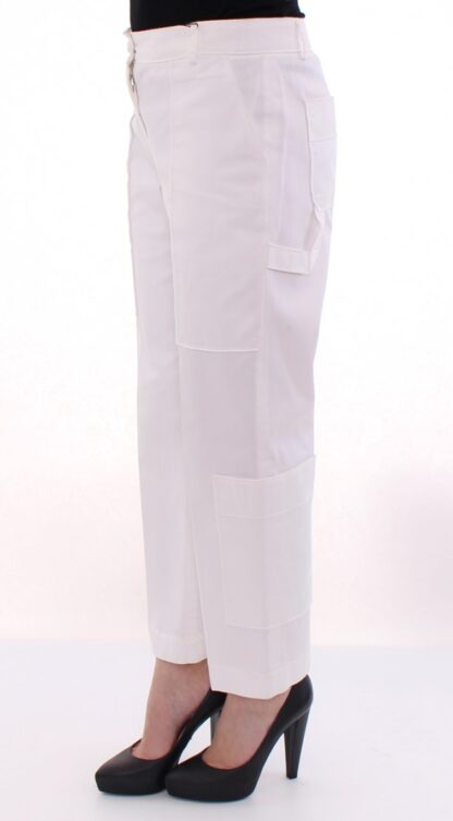 Dolce & Gabbana - Elegant White Cotton Blend Trousers