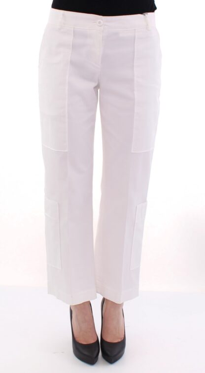 Dolce & Gabbana - Elegant White Cotton Blend Trousers