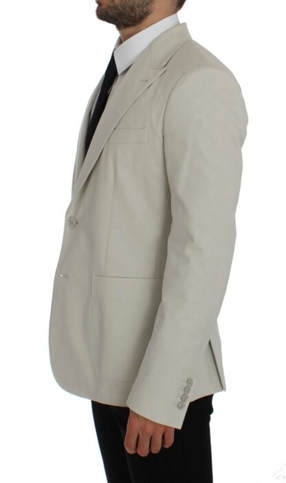 Dolce & Gabbana - Elegant White Cotton Stretch Blazer