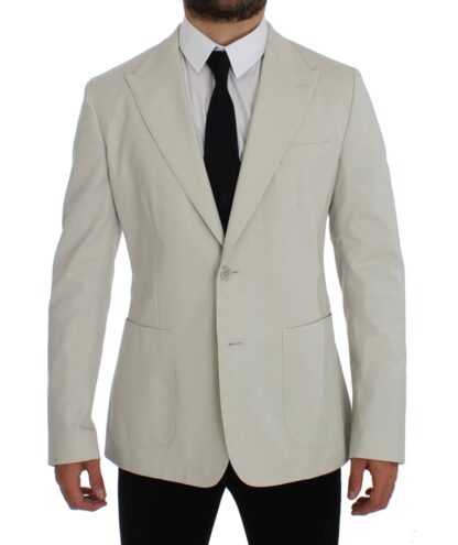 Dolce & Gabbana - Elegant White Cotton Stretch Blazer