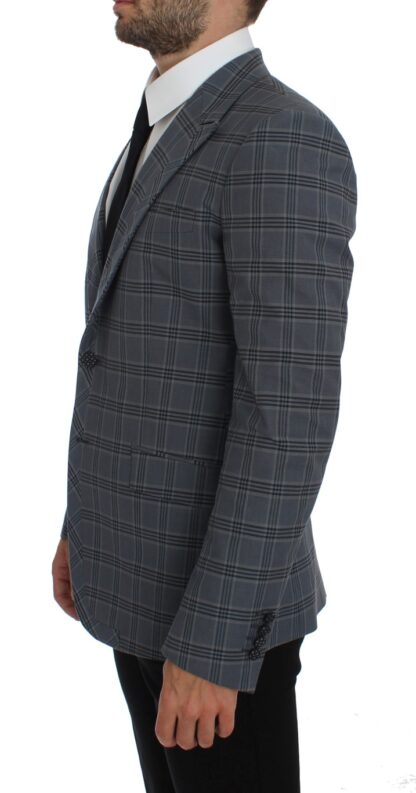 Dolce & Gabbana - Elegant Blue Checkered Slim Fit Blazer