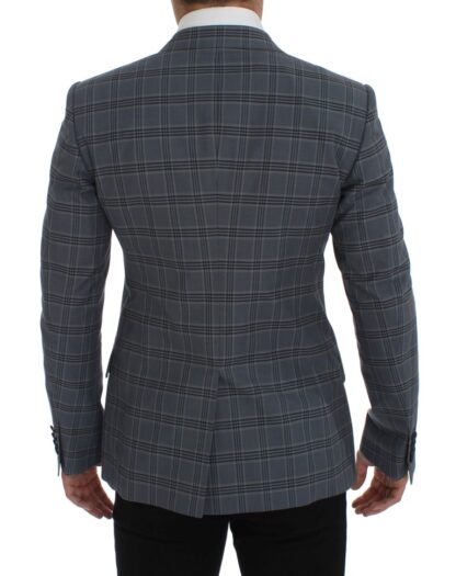 Dolce & Gabbana - Elegant Blue Checkered Slim Fit Blazer