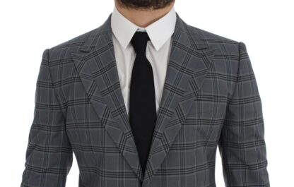 Dolce & Gabbana - Elegant Blue Checkered Slim Fit Blazer