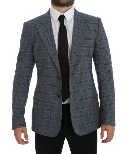 Dolce & Gabbana - Elegant Blue Checkered Slim Fit Blazer