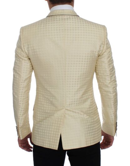 Dolce & Gabbana - Sophisticated Beige Polka Dotted Blazer & Vest