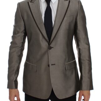 Dolce & Gabbana - Elegant Gray Linen Slim Fit Blazer and Vest