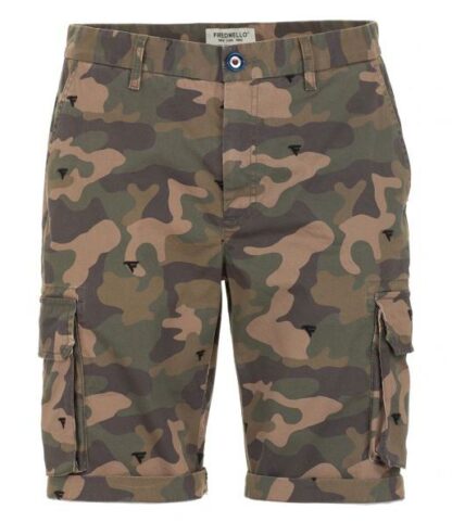 Fred Mello - Chic Camouflage Cotton Blend Bermuda Shorts