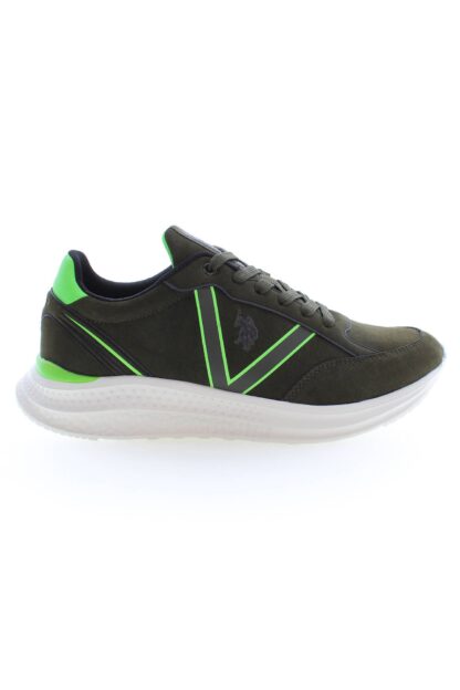 U.S. POLO ASSN. - Green Polyester Men Sneaker