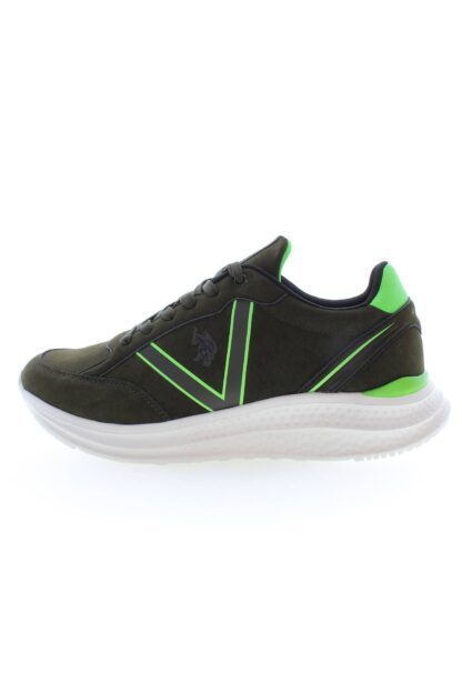 U.S. POLO ASSN. - Green Polyester Men Sneaker