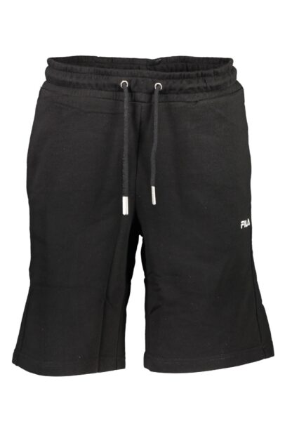 Fila - Black Cotton Men Bermuda