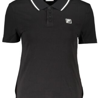 Fila - Black Cotton Men Polo Shirt