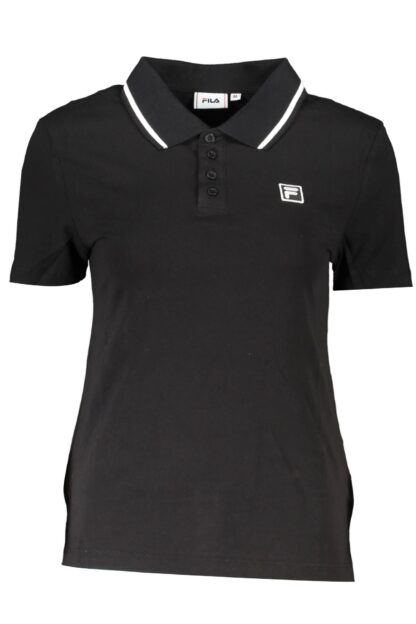 Fila - Black Cotton Women Polo Shirt