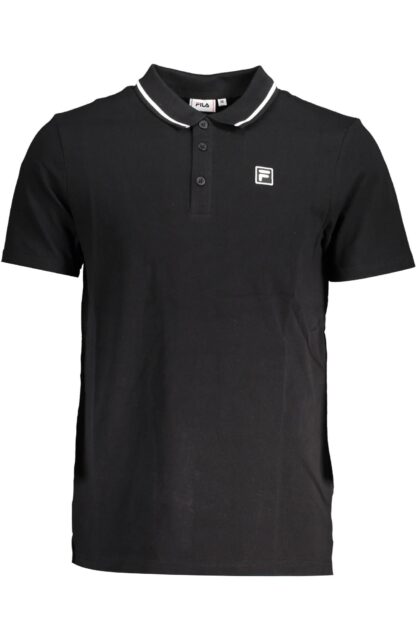 Fila - Black Cotton Men Polo Shirt