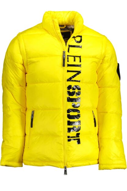 Plein Sport - Yellow Polyamide Men Jacket