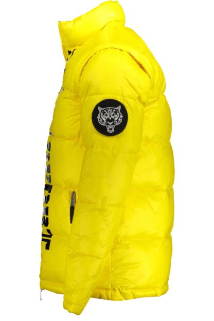 Plein Sport - Yellow Polyamide Men Jacket