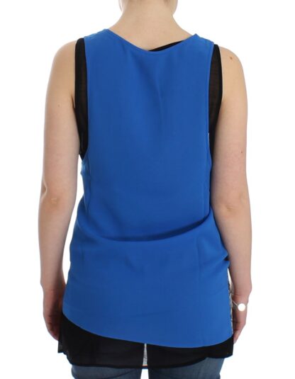 Costume National - Elegant Sleeveless Top in Black and Blue