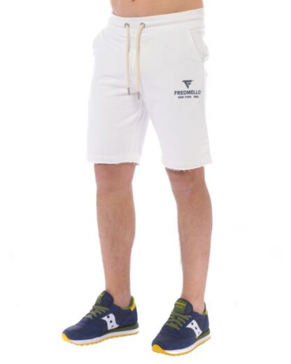 Fred Mello - White Cotton Men Short