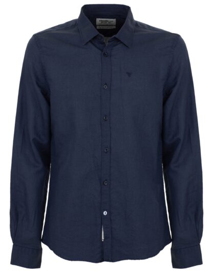 Fred Mello - Blue Linen Men Shirt