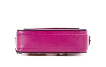 Marc Jacobs - The Snapshot Bag Studded Saffiano Leather Magenta Shoulder Bag Purse