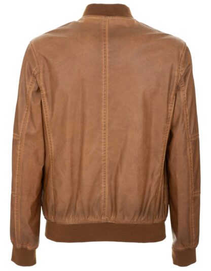 Fred Mello - Brown Faux Leather Men Jacket