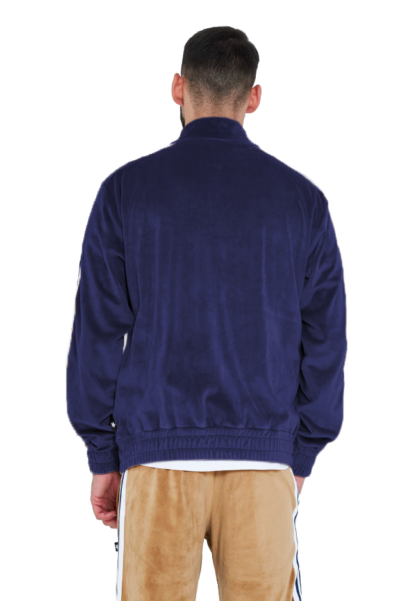 Comme Des Fuckdown - Chic Velour Track Jacket with Embroidered Logo