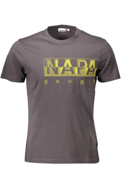 Napapijri - Gray Cotton Men T-Shirt