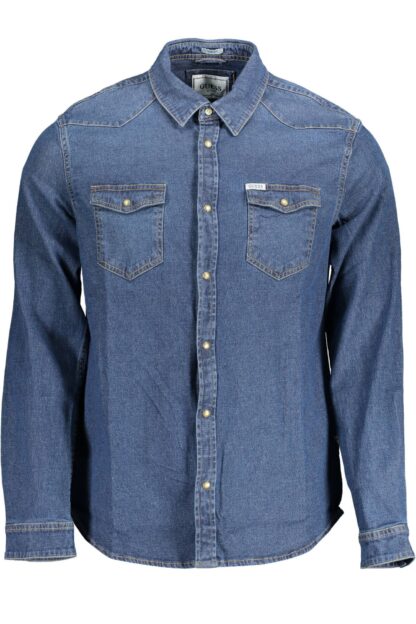 Guess Jeans - Chic Blue Slim Long-Sleeved Shirt for Men