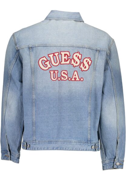 Guess Jeans - Light Blue Cotton Men Jacket